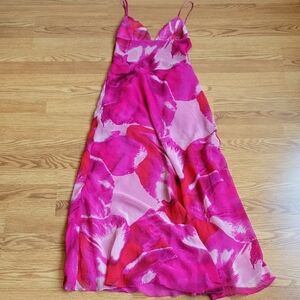 Elegant Pink and Red Women's Dress